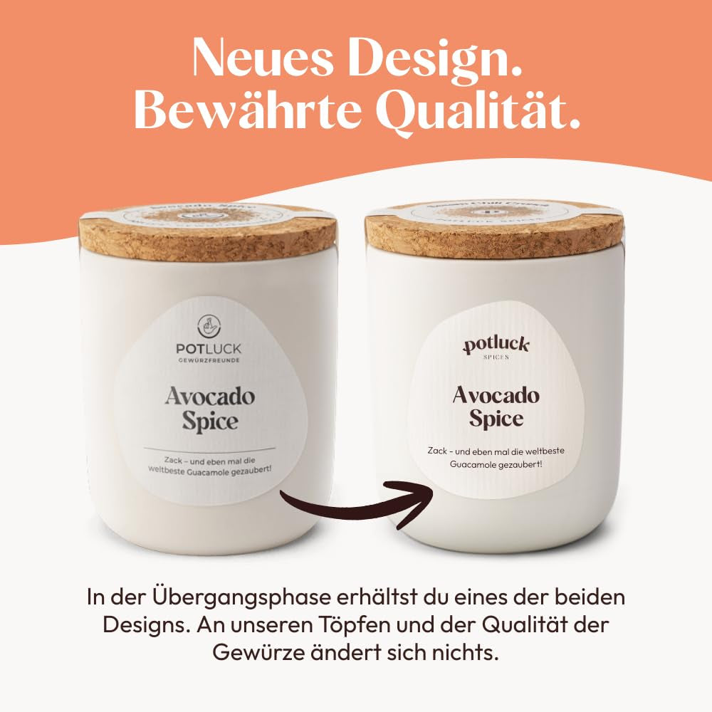 Potluck | Raclette Gewürz | Würzmischung im Keramiktopf | 70g| Vegano, senza glutine e con ingredienti naturali