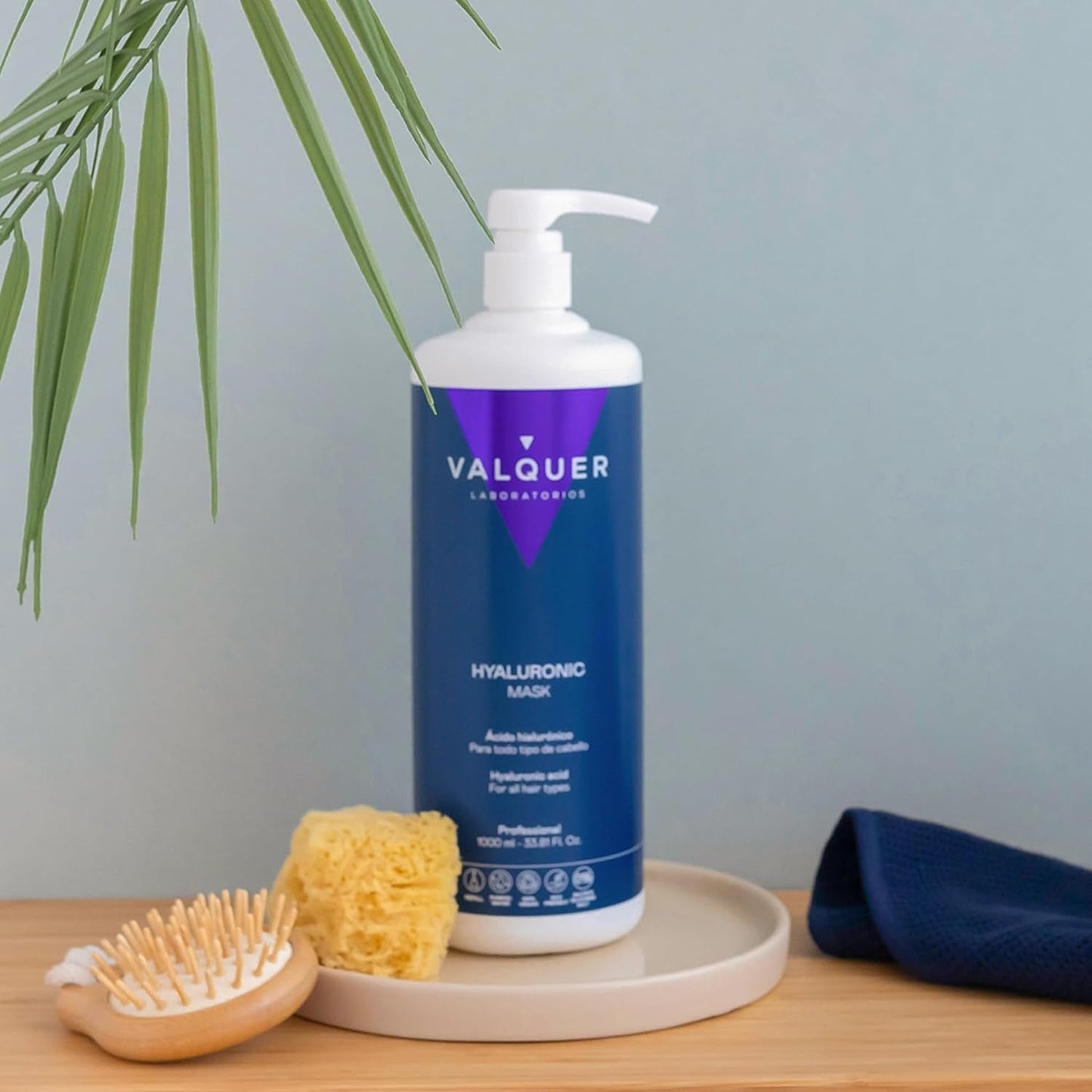 Valquer Hyaluronic Hair Treatment - Maschera idratante per capelli al profumo di lavanda - Senza solfati e siliconi - Maschera per capelli 975 ml Naty Shop
