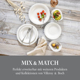 vivo - Villeroy & Boch Group – Servizio Piatti Essential Bianco 18 tlg. Weiß, Spülmaschinenfest, Mikrowellensicher, Geschirr Set für 6 Personen, Müslischalen, Speiseteller, Dessertteller, Premium Porzellan