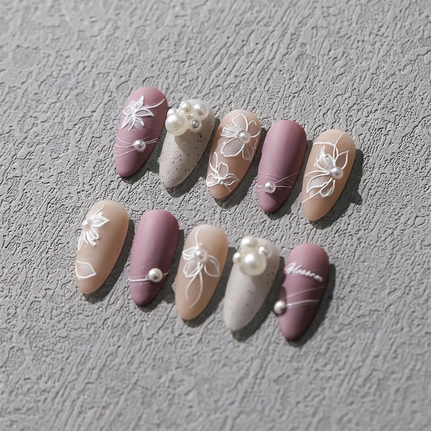 JMEOWIO 3D Nagelsticker Weiße Blumen Nail Art Sticker Self-klebend Nagelaufkleber 5D Stereoscopico Decorazione Nageldesign Zubehör 1 Blatt