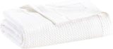 Madison Park 100% cotone egiziano, coperta trapuntata traspirante, di lusso, leggera, stagionale, in maglia di alta qualità, per divano letto e divano letto matrimoniale/letto matrimoniale, piumini e trapunte rosa Naty Shop Garden, bianco/opulento King