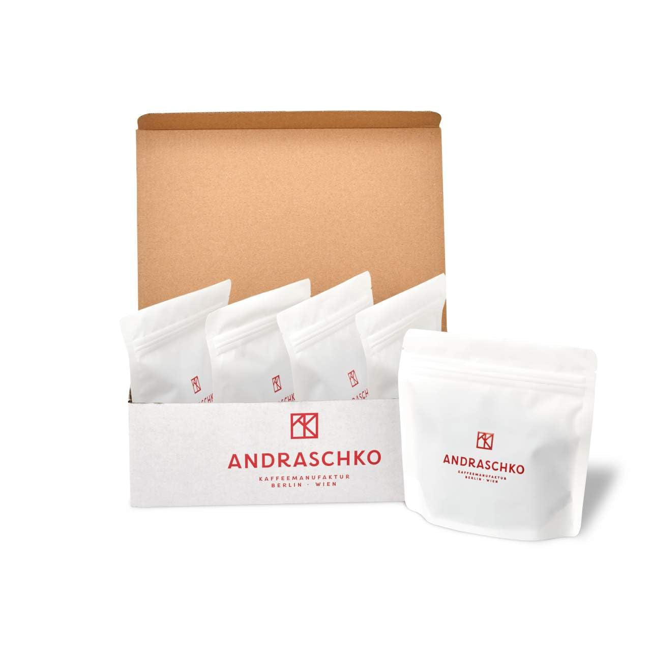 Set degustazione espresso - 5 varietà da 100g ciascuna - Biologico e 100% Arabica - Monorigine e miscela - Perfetto per portafiltri e macchine espresso