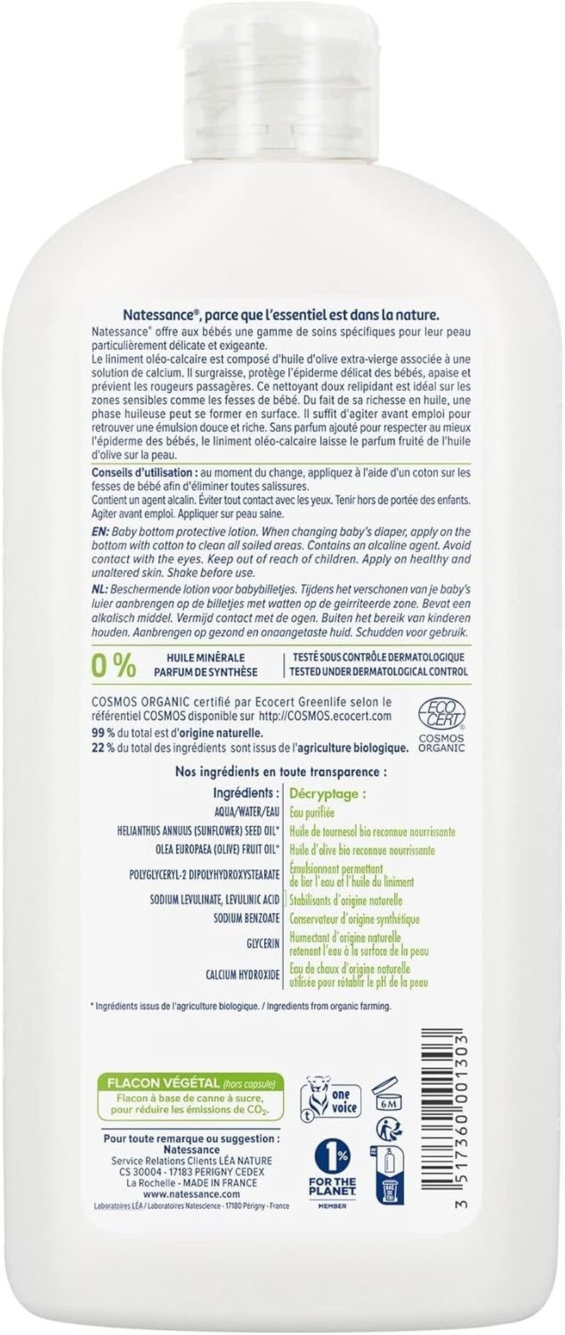Bébé naturel oléoliniment 500 ml Bambini - Bagno e Cura della Pelle Naty Shop