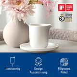 Villeroy & Boch - Tazza Latte Afina 170ml, Bianco, Lavabile in Lavastoviglie, Adatta al Microonde, Caraffa per Latte, Accessorio per caffè, Brocca in Ceramica, Piattino, Stoviglie, Porcellana Premium