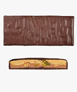 Cioccolato al latte e torrone francese, lavorato a mano (70 g) - Bio