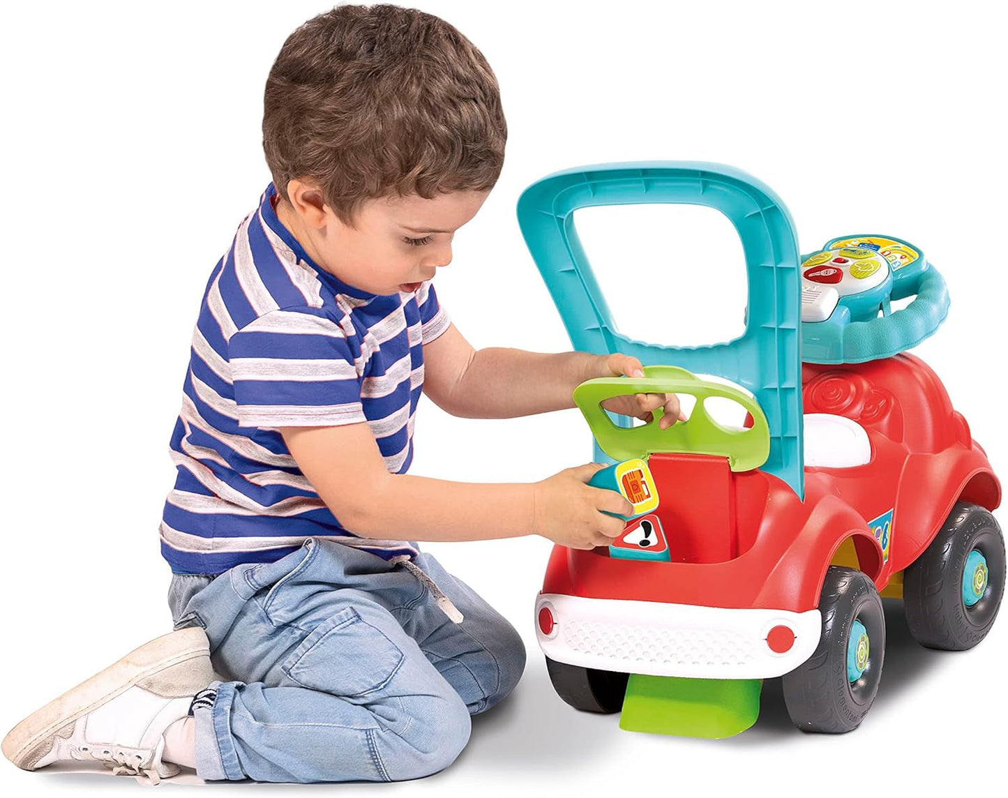 Clementoni - 17747 - Nicolò Go Go 3 in 1 - Macchinina, altoparlante elettronico didattico, primi passi, luci e suoni, gioco per bambini da 1 anno - Made in Italy Bebe Toys Naty Shop