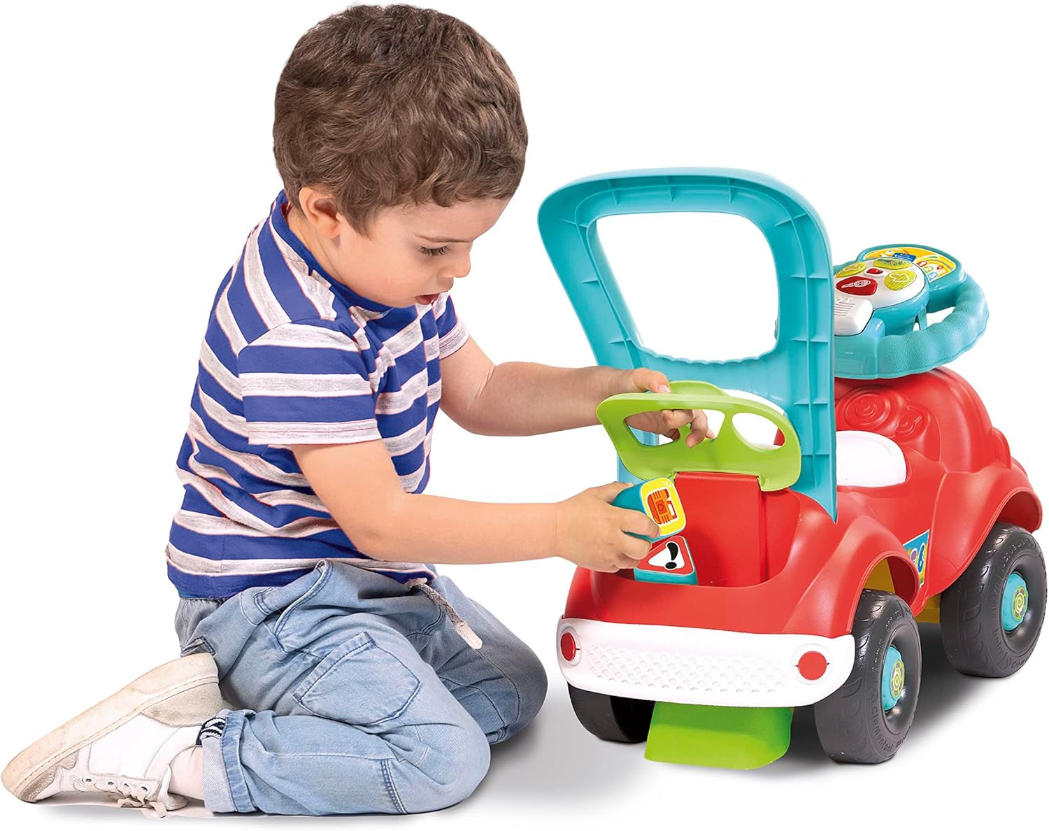 Clementoni - 17747 - Nicolò Go Go 3 in 1 - Macchinina, altoparlante elettronico didattico, primi passi, luci e suoni, gioco per bambini da 1 anno - Made in Italy Bebe Toys Naty Shop