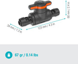 Valvola di regolazione e intercettazione Gardena Micro-Drip-System 13 mm (1/2 pollice): semplice chiusura dei tubi e regolazione continua del flusso d'acqua, accessorio per la posa dei tubi gocciolanti (13207-20)