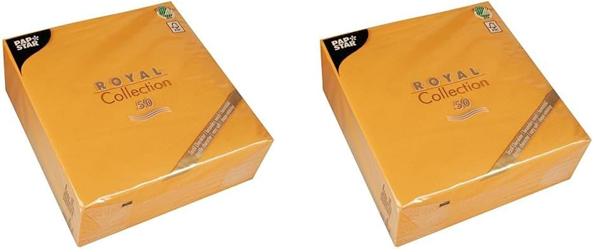 Papstar, 50 tovaglioli "ROYAL Collection" piega 1/4 40 Cm X 40 Cm arancione, #82219