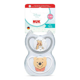Ciucci NUK Perfect Match per neonati | 6-18 mesi | Ciucci ortodontici che favoriscono la circolazione dell'aria e prevengono le eruzioni cutanee causate dalla saliva | 95% di accettazione da parte dei bambini** | Disney Winnie the Pooh | Confezione da 2