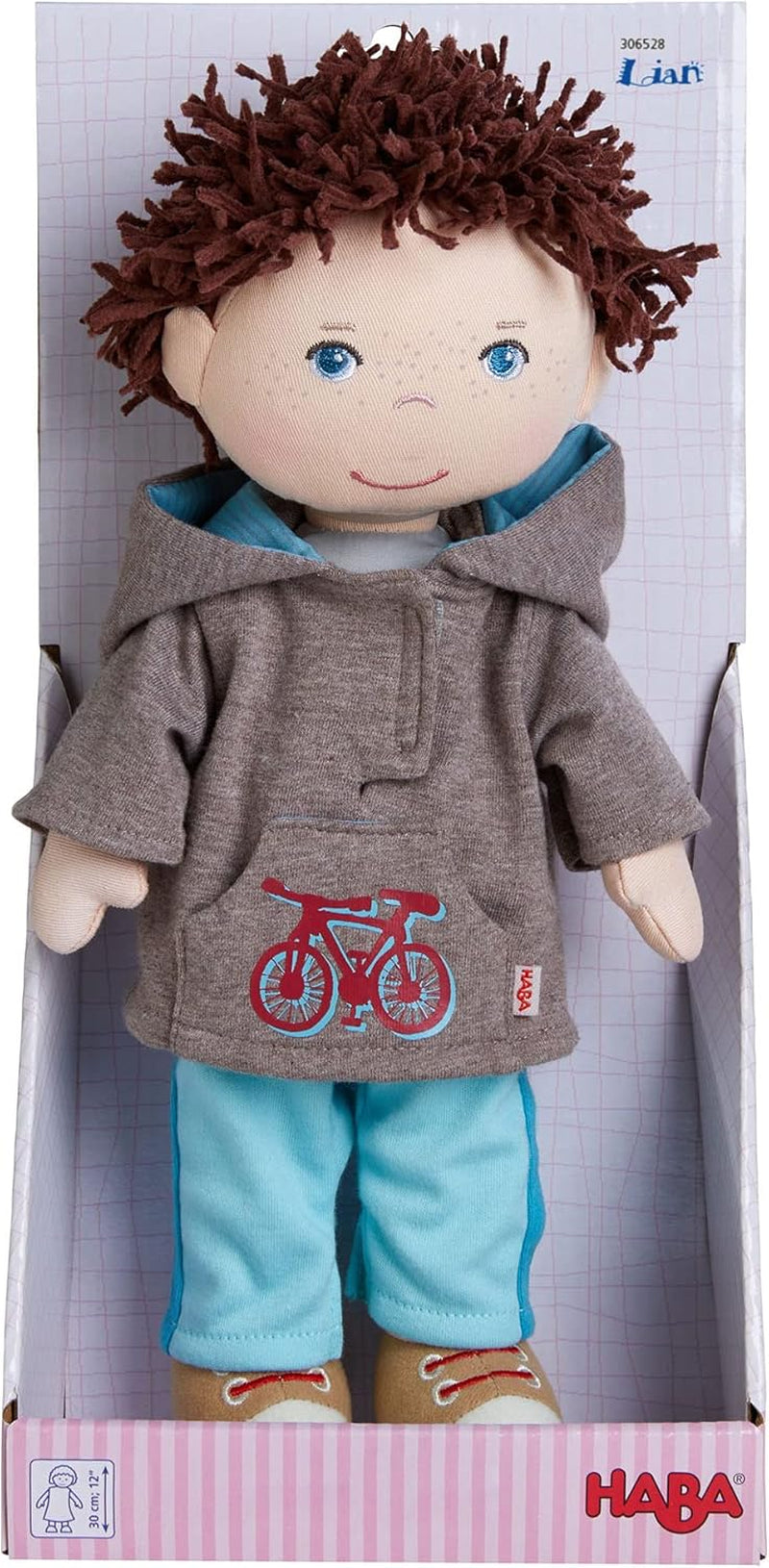 HABA 306528 - Bambola Lian - Peluche per bambini dai 18 mesi in cui giocare e abbracciarsi, realizzata in materiali morbidi - Dimensioni: 30 cm Naty Shop Dolls