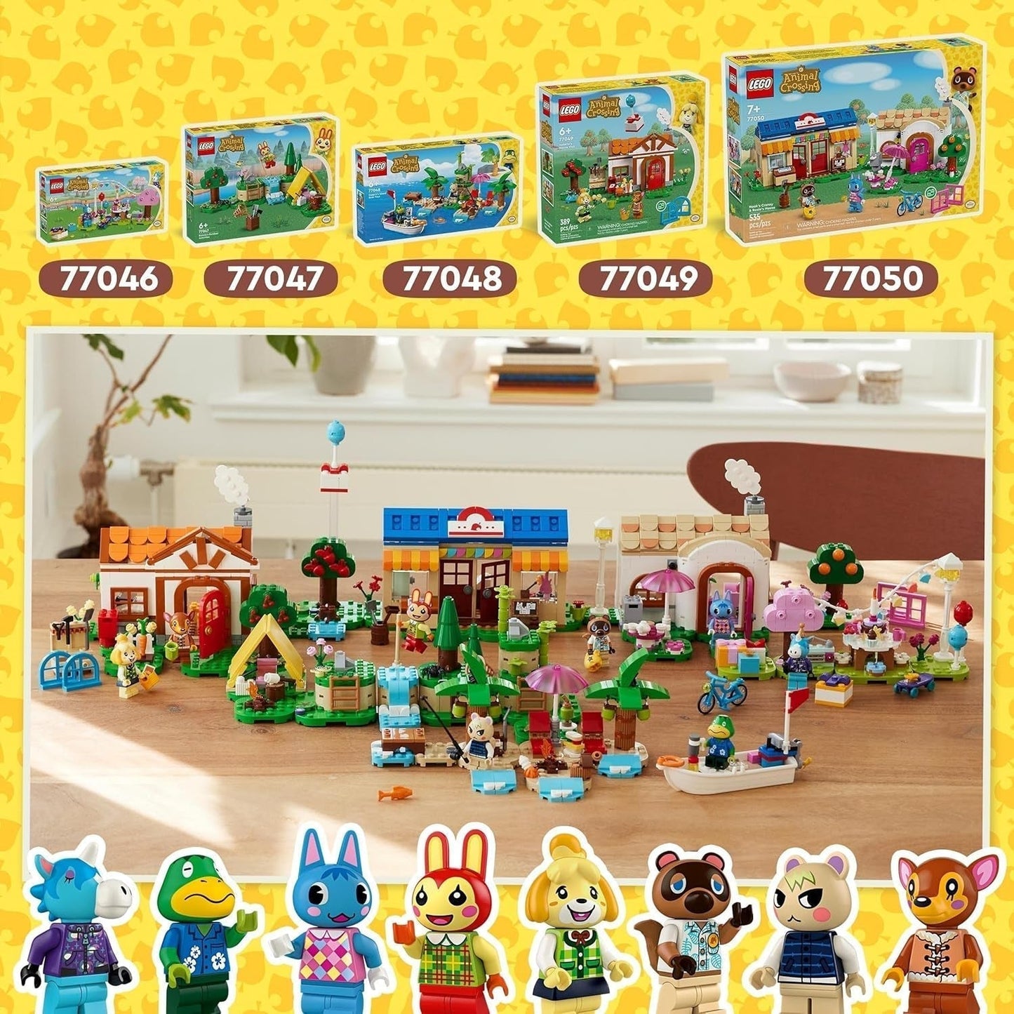 LEGO Animal Crossing Käptens Island Boat Tour, giocattolo creativo per bambini con 2 minifigure della serie di videogiochi incluso Huschke, regalo per ragazze e ragazzi a partire da 6 anni 77048 Set da costruzione Besuche den LEGO-Store
