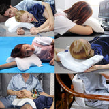 Cuscino per dormire laterale per coppia Braccio rilassante Cuscino in memory foam curvo Cuscino per collo a forma di U Cuscino da viaggio Cuscino in seta di ghiaccio a pressione zero Cuscino a ritorno lento per coppie Cuscini ortopedici cervicali Naty Shop