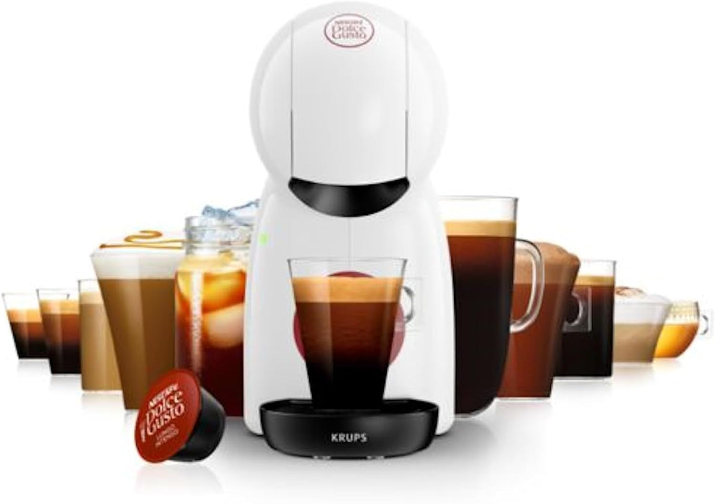 Macchina per caffè espresso manuale con capsule NESCAFÉ DOLCE GUSTO PICCOLO XS di KRUPS, bianca