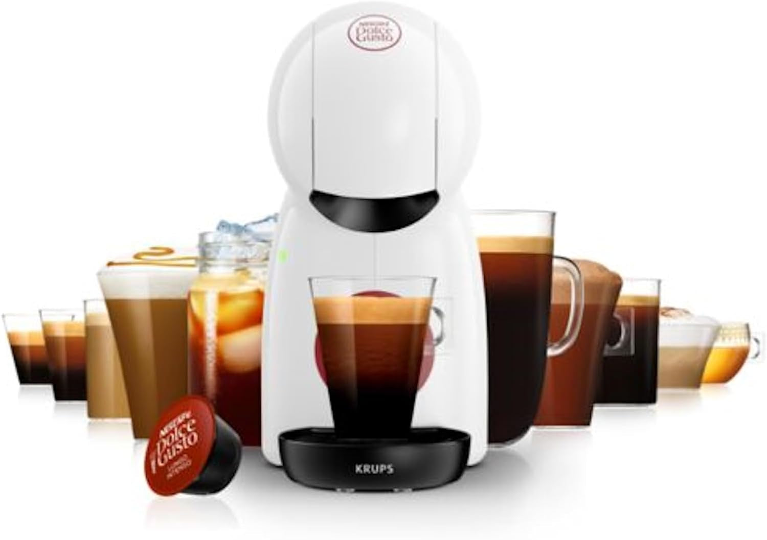 Macchina per caffè espresso manuale con capsule NESCAFÉ DOLCE GUSTO PICCOLO XS di KRUPS, bianca
