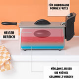 Friggitrice ad olio Tristar FR-6935, 2000 watt, 3 litri, termostato, zona fredda, 3-4 persone, metallo Elettrodomestici Naty Shop