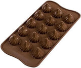 Stampo per cioccolato fiammeggiante 3D Silikomart - Forme 3D uniche con bordo interno per basi rotonde