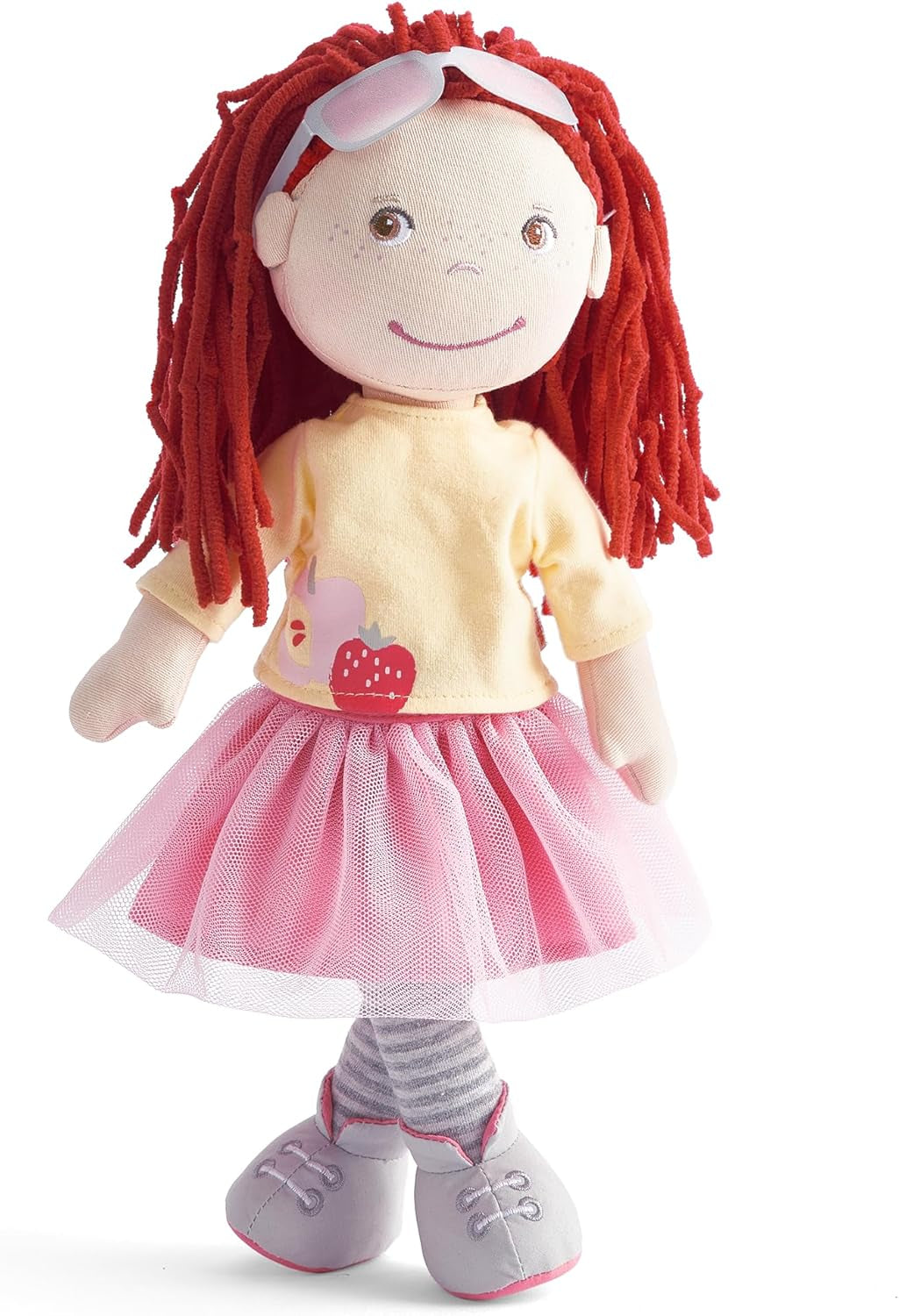 Bambola HABA AVA, bambola da 30 cm con occhiali, bambola morbida per bambini dai 18 mesi