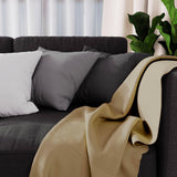 Soleil D'Ocre Plaid Adele, gettato dalla poltrona, Polycoton, Grigio, 140 X 200 Cm Letti e coperte Besuche den Soleil d'ocre-Store Avorio 140 X 200 Cm