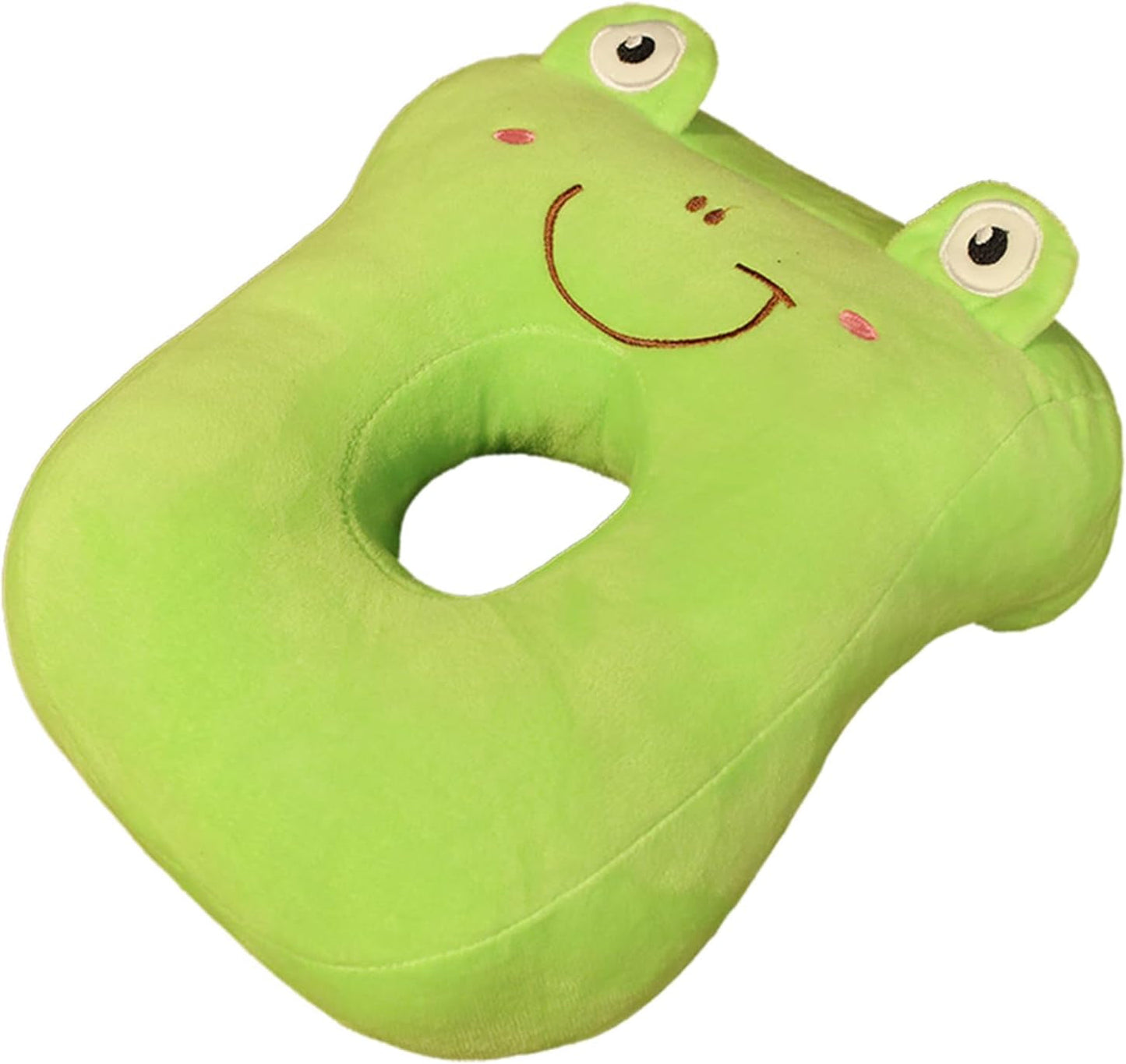 Cuscino per dormire da ufficio in cotone memory, carino per le orecchie, morbido cuscino per dormire, per dormire sul lato, per donne, ragazze, bambini (gattino grigio) Cuscini ortopedici cervicali Naty Shop Green Frog