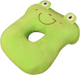 Cuscino per dormire da ufficio in cotone memory, carino per le orecchie, morbido cuscino per dormire, per dormire sul lato, per donne, ragazze, bambini (gattino grigio) Cuscini ortopedici cervicali Naty Shop Green Frog