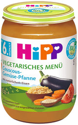 Pasti Biologici HiPP a partire dai 6 Mesi Couscous e Verdure Saltate, Confezione da 6