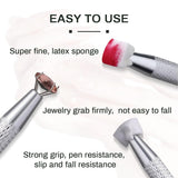 100 Stück Nail Art Schwamm Mit Metallgreifer, Sponge Brush Applicator, Sponge Nagel Pinsel, Maniküre Zubehör Für Nägel, Um Eine Varaudzen Von Gradient Nail Art Patterns Zu Ersetlen