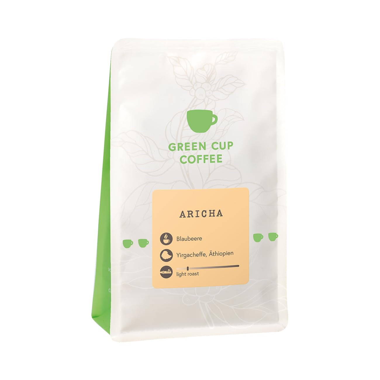 Caffè - Aricha I 100% Arabica I Caffè in grani 250g I Ideale per macchine da caffè automatiche, caffè filtro e French press con gusti fruttati I Tostatura chiara