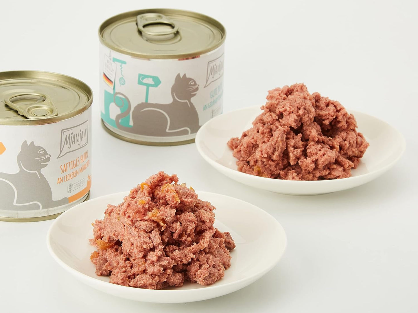 MjAMjAM - Cibo umido premium per gatti - Monopack I - con pollo e tacchino, confezione da 6 (6 x 200 g), senza cereali con carne extra