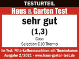 Caffettiera CASO Selection C 10 Thermo Design – Corpo in acciaio inox, caraffa isotermica da 1,2 l (10 tazze), comandi touch e timer, funzione Aroma PLUS, filtro permanente, filtro antigoccia