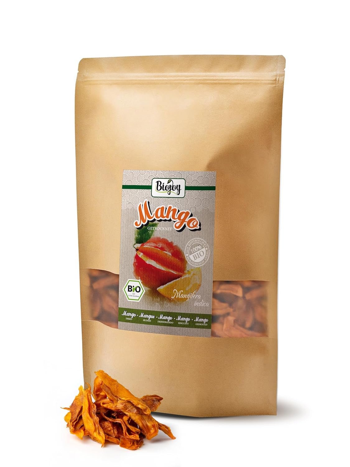 Mango essiccato Biojoy BIO (1 kg), prodotti disidratati Naty Shop non solforati