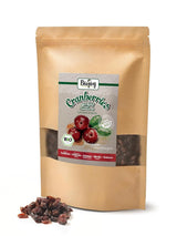 Mirtilli rossi secchi biologici Biojoy (1 kg), mirtilli rossi dolcificati con sciroppo di mela Prodotti disidratati Naty Shop