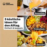 Mango Bremer Gewürzhandel, strisce di mango essiccate, non solforato, senza zuccheri aggiunti, 1kg Prodotti disidratati Naty Shop