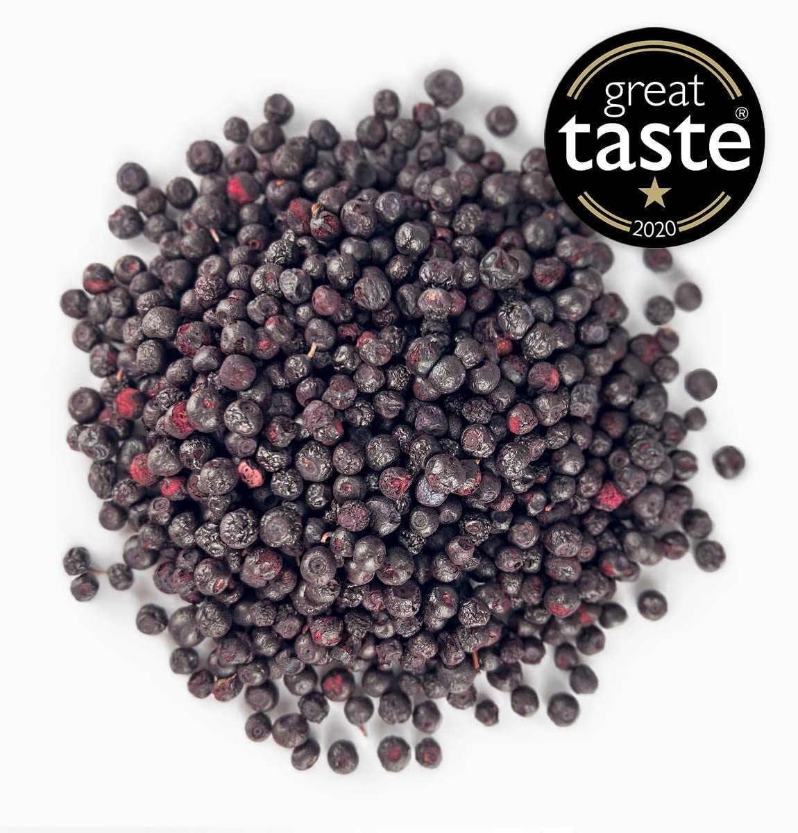BRIX Mirtilli liofilizzati | Mirtilli al naturale, essiccati 95 g | Premio Gran Gusto per i mirtilli rossi secchi | Prodotti disidratati Naty Shop, senza OGM, senza glutine, vegani e con vitamine trattenute
