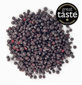 BRIX Mirtilli liofilizzati | Mirtilli al naturale, essiccati 95 g | Premio Gran Gusto per i mirtilli rossi secchi | Prodotti disidratati Naty Shop, senza OGM, senza glutine, vegani e con vitamine trattenute