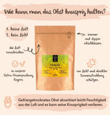 Banane liofilizzate BRIX | Banane naturali, essiccate 140 g | Great Taste Award per la frutta secca, essiccata | Prodotti disidratati Naty Shop, senza OGM, senza glutine, vegani e con vitamine conservate