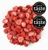 Fragole liofilizzate BRIX | Fragole al naturale 75 g | Great Taste Award per la frutta secca e liofilizzata | Prodotti disidratati Naty Shop, senza OGM, senza glutine, vegani e con vitamine trattenute