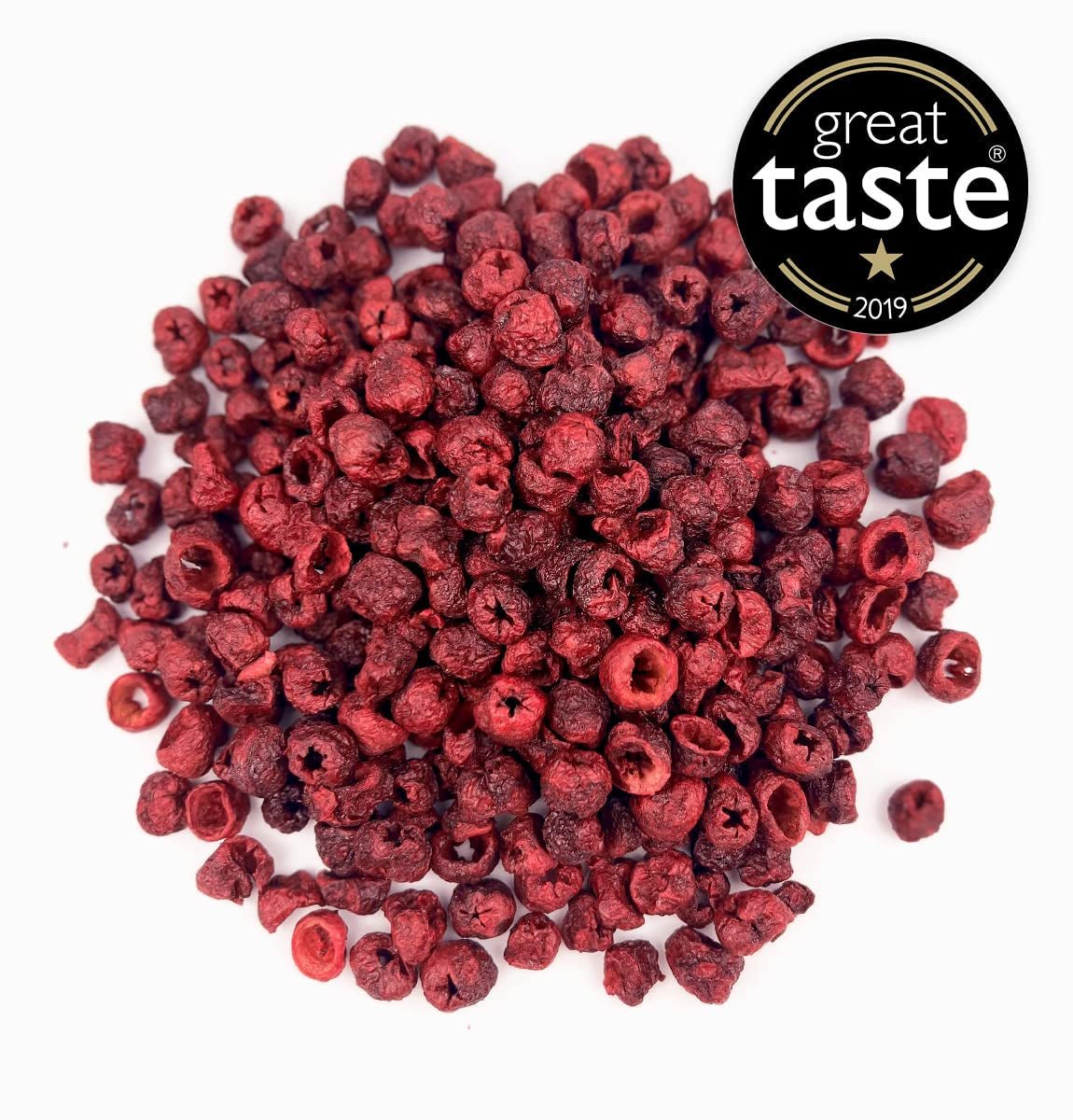 BRIX Ciliegie amare liofilizzate | Ciliegie secche al naturale 105g | Premio Gran Gusto Frutta Secca, Ciliegie Amare Secche | Le vitamine vegane senza glutine e senza OGM sono prodotti disidratati Naty Shop conservati