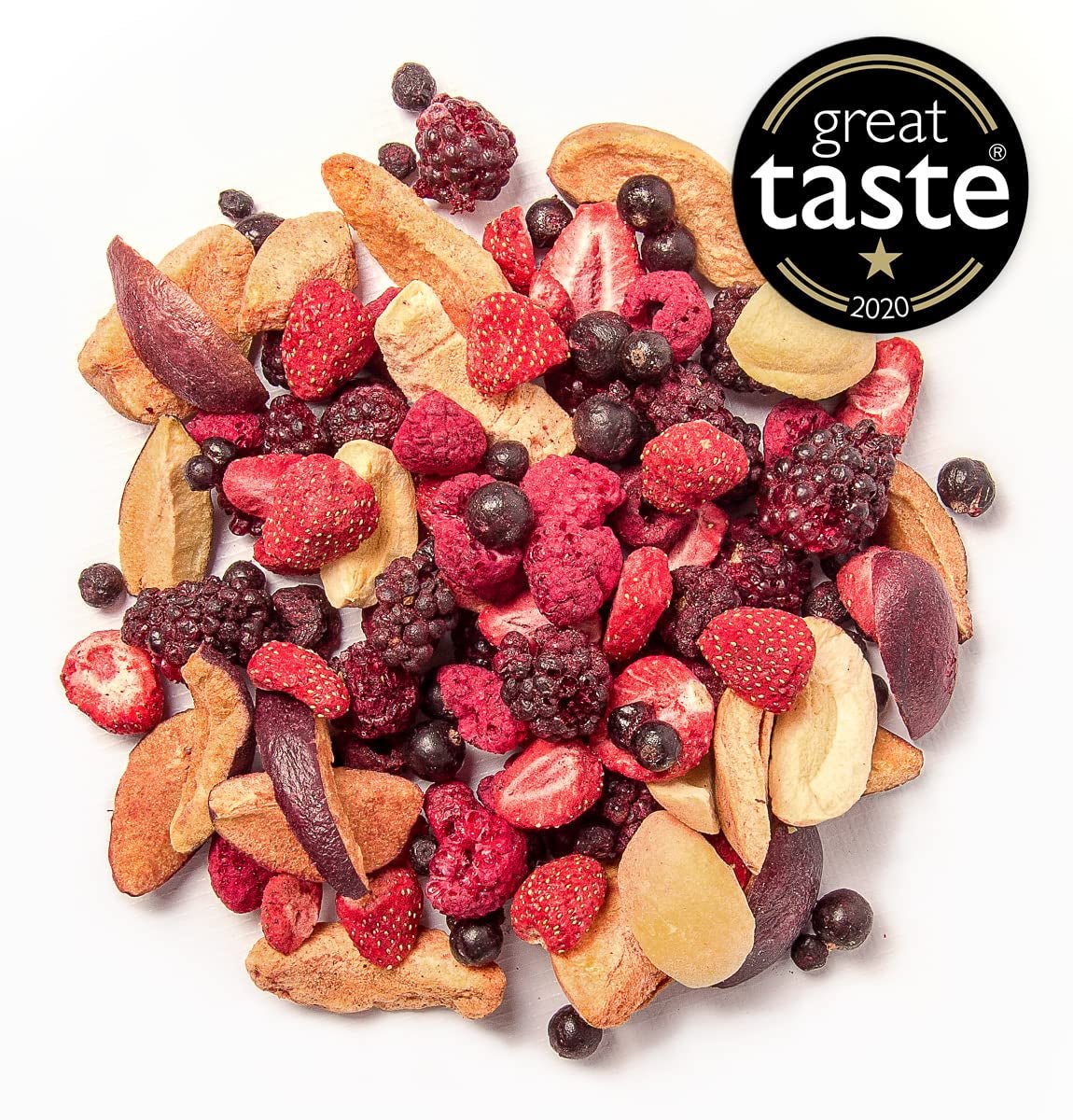 BRIX frutta liofilizzata | Miscela naturale di frutta secca 115g | Premio Gran Gusto per la Frutta Secca | Prodotti disidratati Naty Shop, senza OGM, senza glutine, vegani e con vitamine trattenute