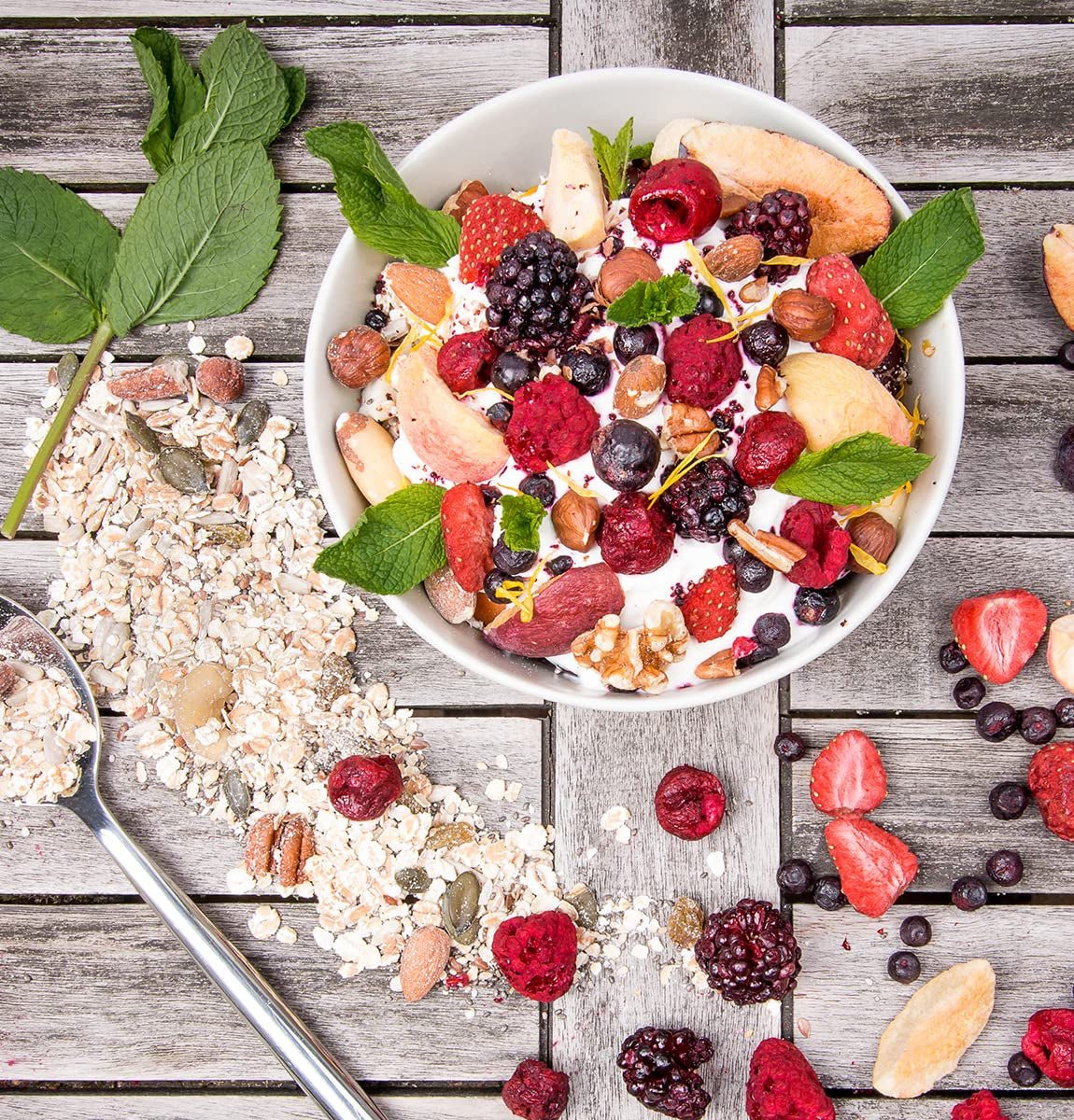 BRIX frutta liofilizzata | Miscela naturale di frutta secca 115g | Premio Gran Gusto per la Frutta Secca | Prodotti disidratati Naty Shop, senza OGM, senza glutine, vegani e con vitamine trattenute