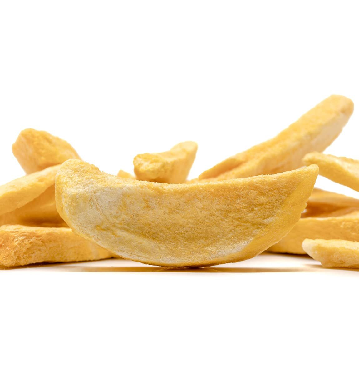 BRIX Mango liofilizzato | Fette di mango essiccato al naturale 95 g | Frutta secca del Great Taste Award, mango liofilizzato | Prodotti disidratati Naty Shop, senza OGM, senza glutine, vegani e con vitamine trattenute