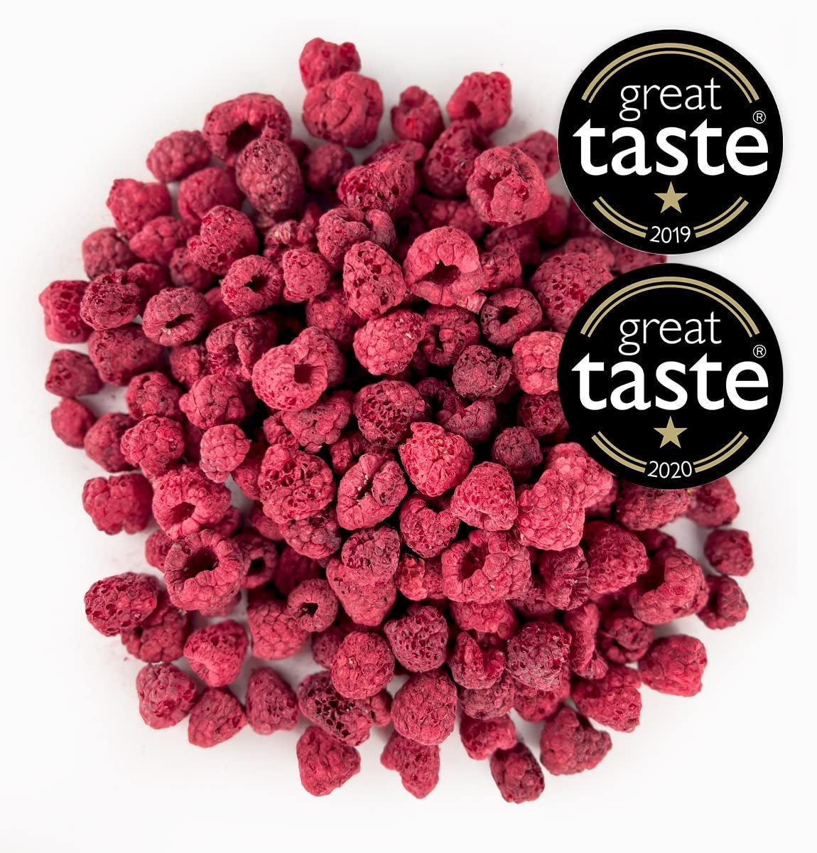 Lamponi secchi BRIX | Lampone naturale, liofilizzato 85 g | Premio Gran Gusto per la Frutta Secca | Prodotti disidratati Naty Shop, senza OGM, senza glutine, vegani e con vitamine conservate