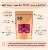 Lamponi secchi BRIX | Lampone naturale, liofilizzato 85 g | Premio Gran Gusto per la Frutta Secca | Prodotti disidratati Naty Shop, senza OGM, senza glutine, vegani e con vitamine conservate