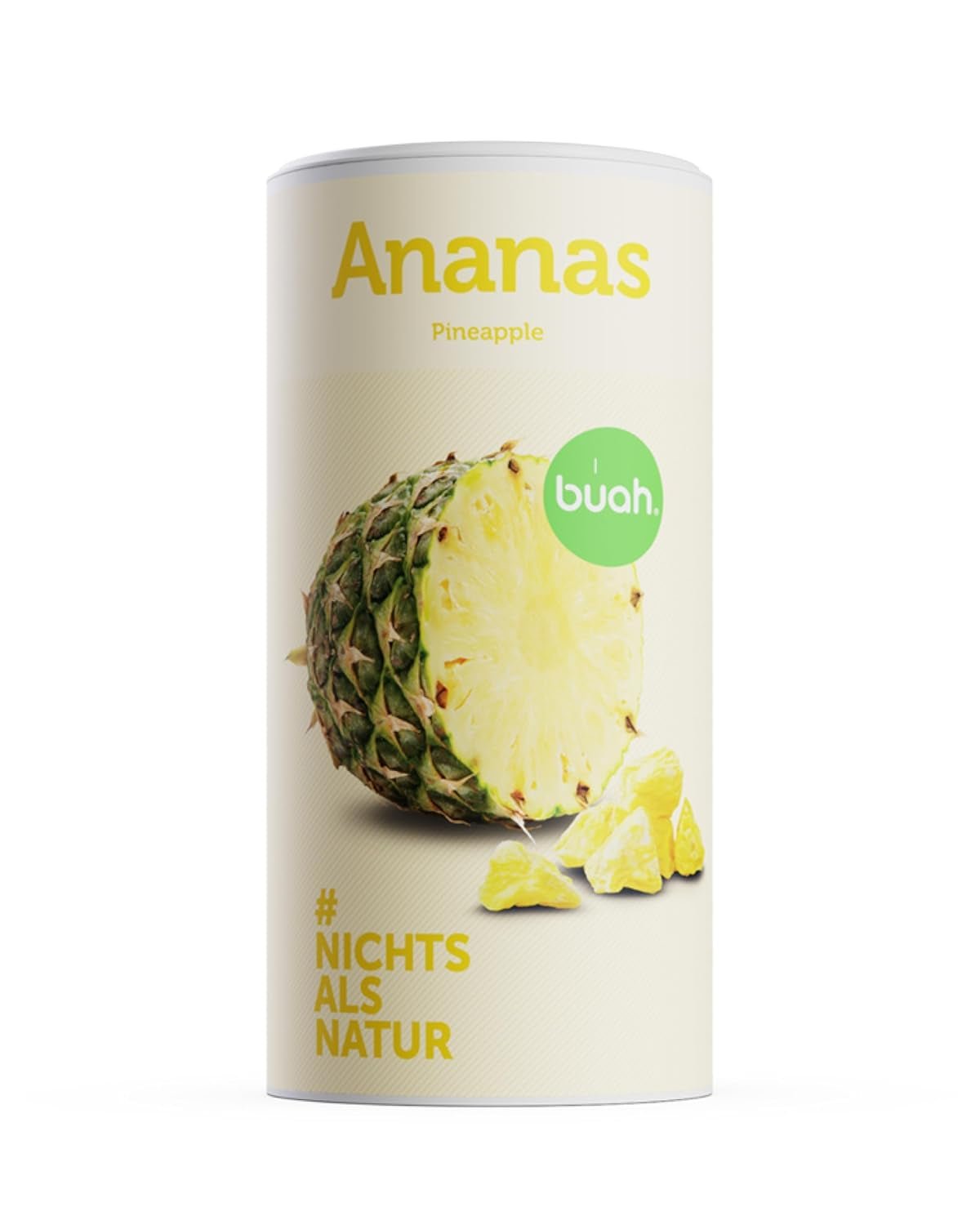 BUAH® Ananas liofilizzato | Chips di ananas come spuntino o per muesli e dessert | Sostituto ideale per i dolci | Vegano e senza zuccheri aggiunti | 100% frutta liofilizzata | 200 g prodotti disidratati Naty Shop 200 G