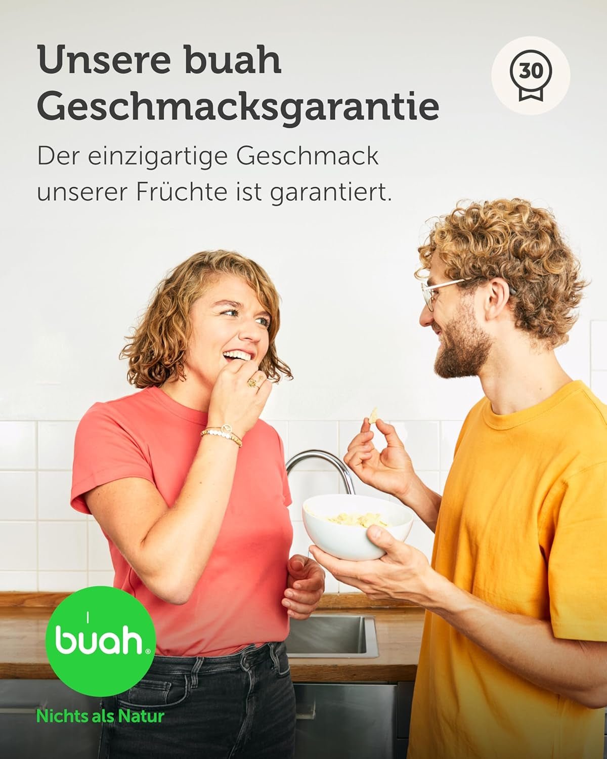 BUAH® Scaglie di cocco essiccate | Patatine di cocco biologiche, snack, muesli e patatine di cocco da forno | Sostituto ideale per caramelle | Vegano e senza zuccheri aggiunti | 400g di prodotti disidratati Naty Shop