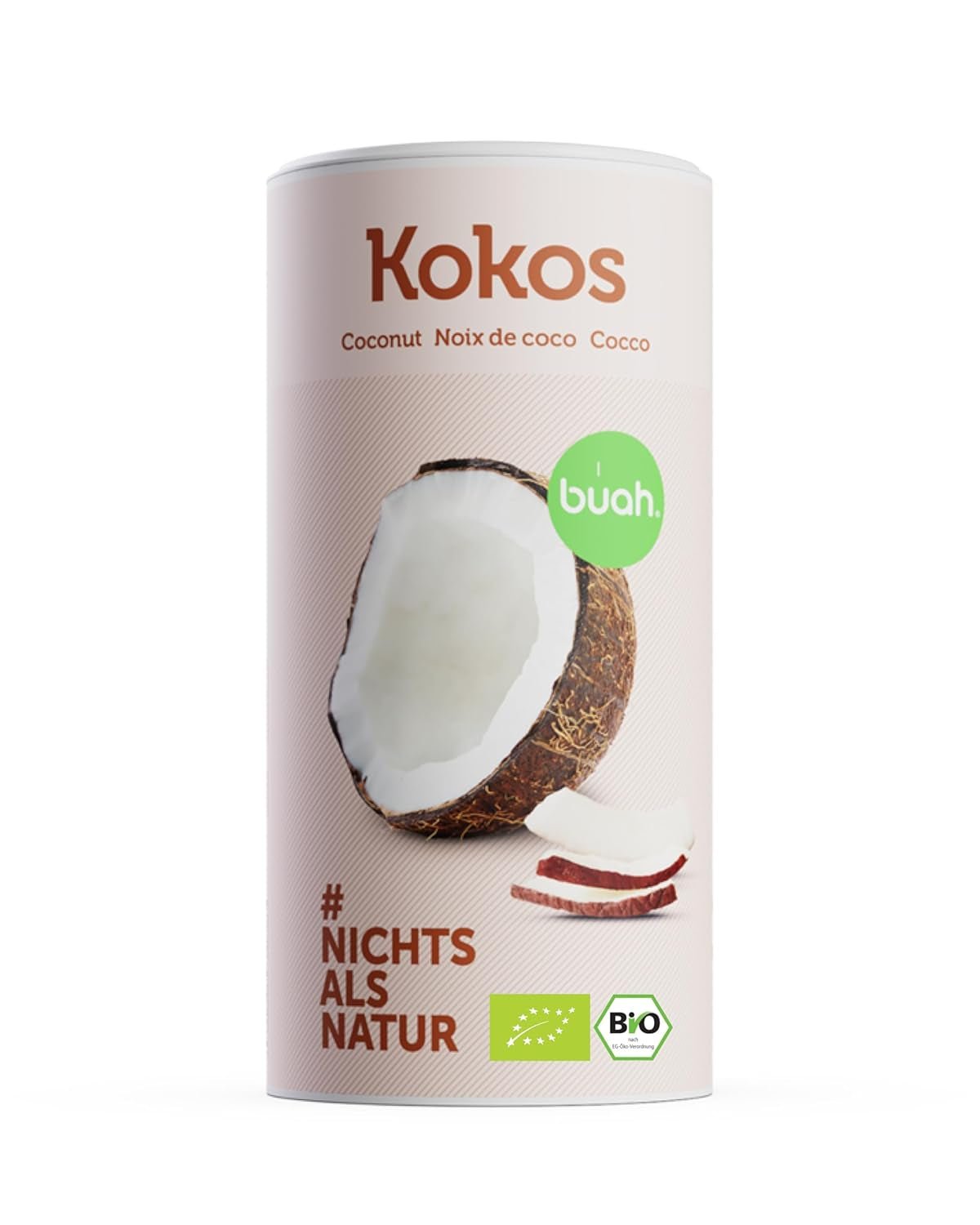 BUAH® Scaglie di cocco essiccate | Patatine di cocco biologiche, snack, muesli e patatine di cocco da forno | Sostituto ideale per caramelle | Vegano e senza zuccheri aggiunti | 400g Naty Shop prodotti disidratati Titolo predefinito
