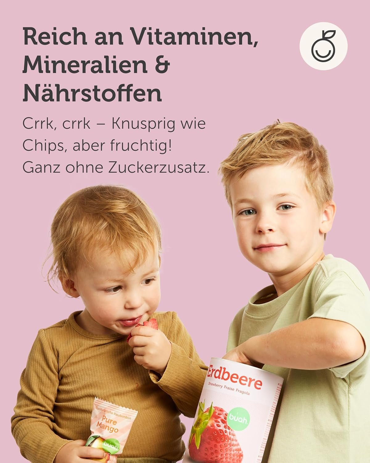 BUAH® Mix di frutta liofilizzata | ciliegie, fragole, ribes rosso e nero liofilizzate senza zuccheri aggiunti | 100% frutta | prodotti disidratati vegani, senza glutine, senza lattosio (128g) Naty Shop