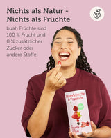 BUAH® Mix di frutta liofilizzata | ciliegie, fragole, ribes rosso e nero liofilizzate senza zuccheri aggiunti | 100% frutta | prodotti disidratati vegani, senza glutine, senza lattosio (128g) Naty Shop