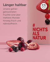 BUAH® Mix di frutta liofilizzata | ciliegie, fragole, ribes rosso e nero liofilizzate senza zuccheri aggiunti | 100% frutta | prodotti disidratati vegani, senza glutine, senza lattosio (128g) Naty Shop