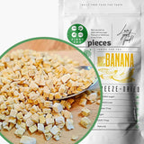 Pezzi di banana liofilizzata | Banane secche senza zucchero | Banane liofilizzate Banane con frutta secca | Banane fresche liofilizzate | Frutta liofilizzata Pezzi di banana Prodotti disidratati Titolo predefinito di Naty Shop